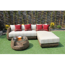 Trendy Classy Design Conjunto de sofá de jacinto de água para sala de estar interior Mobília de vime natural